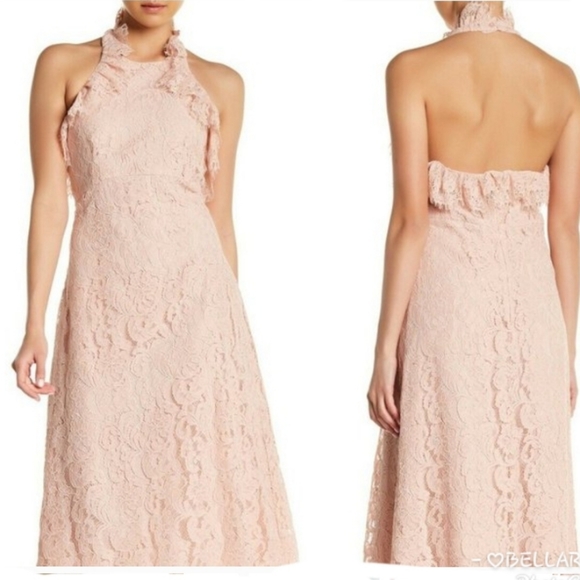 Nanette Lepore | Lace Halter | Midi Dress | SZ:4 - Picture 1 of 7